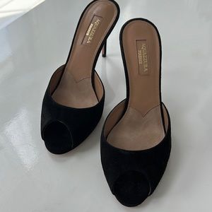 Gorgeous Aquazurra Firenze Black Samantha 85 size 37